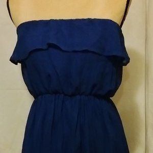 Blue high low dress